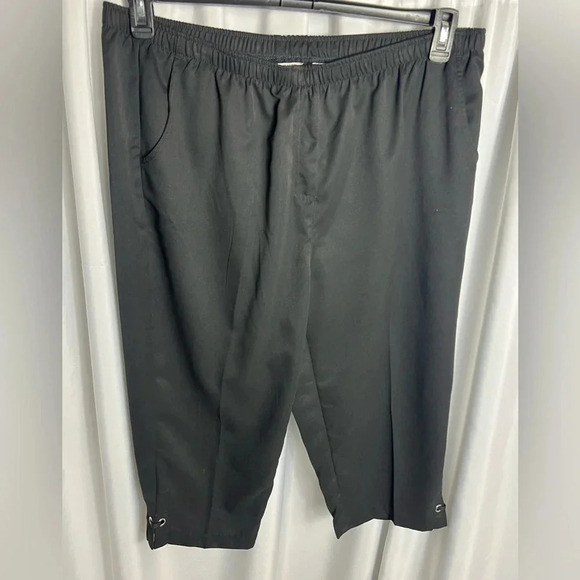 Allison Daley Capri Pants W/ Pockets Size 16W Black - Picture 1 of 6